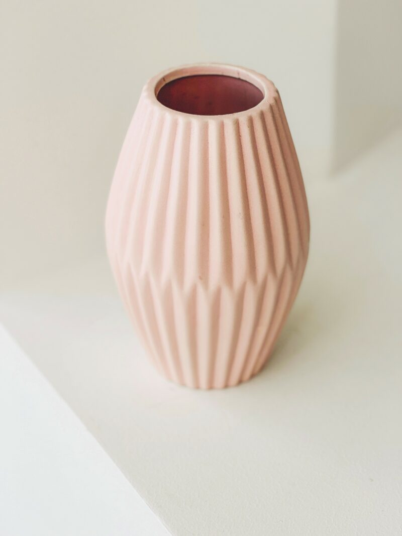 Vase rose pâle
